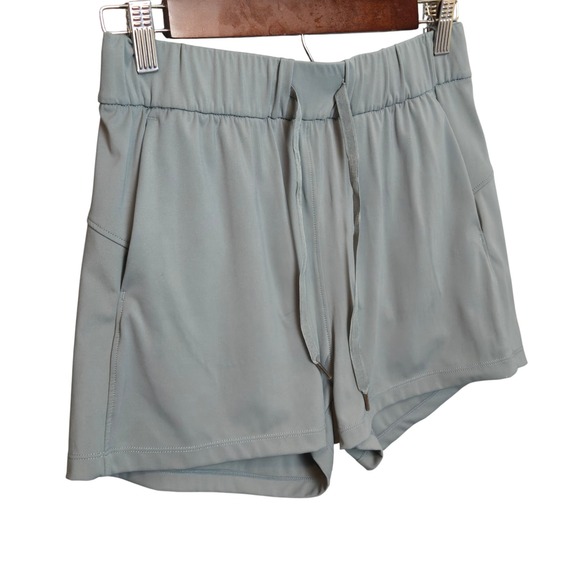 WILLIT Athletic Shorts Womens Small Gray Blue Drawstring Pockets Nylon Spandex - Picture 3 of 6